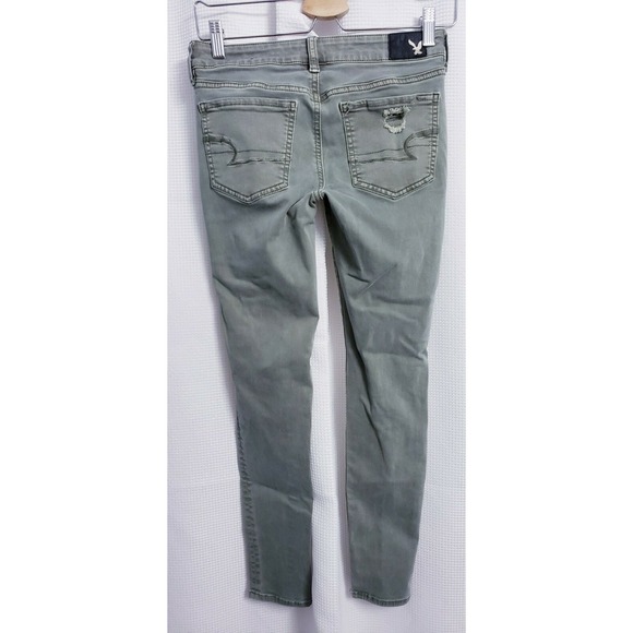 American Eagle Jegging Twill X Green Jeans Women's size 4 Regular - Picture 3 of 6